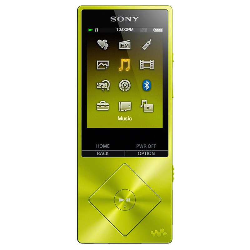 索尼(sony)nw-a25hn mp3无损音乐播放器 柠檬黄 高清降噪 含入耳式